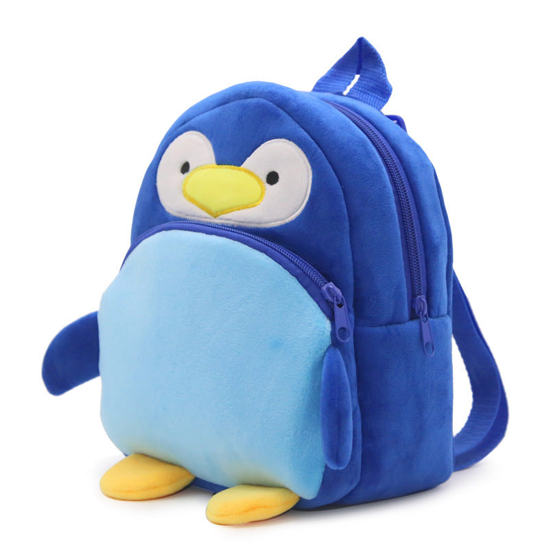Plush Cartoon Penguin Kids Backpack