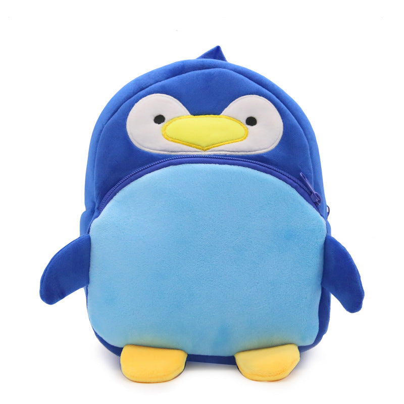 Plush Cartoon Penguin Kids Backpack
