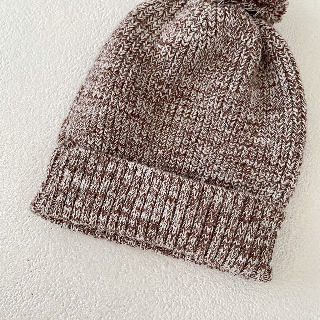 Thick Needle Knitted Hat 3-piece Set