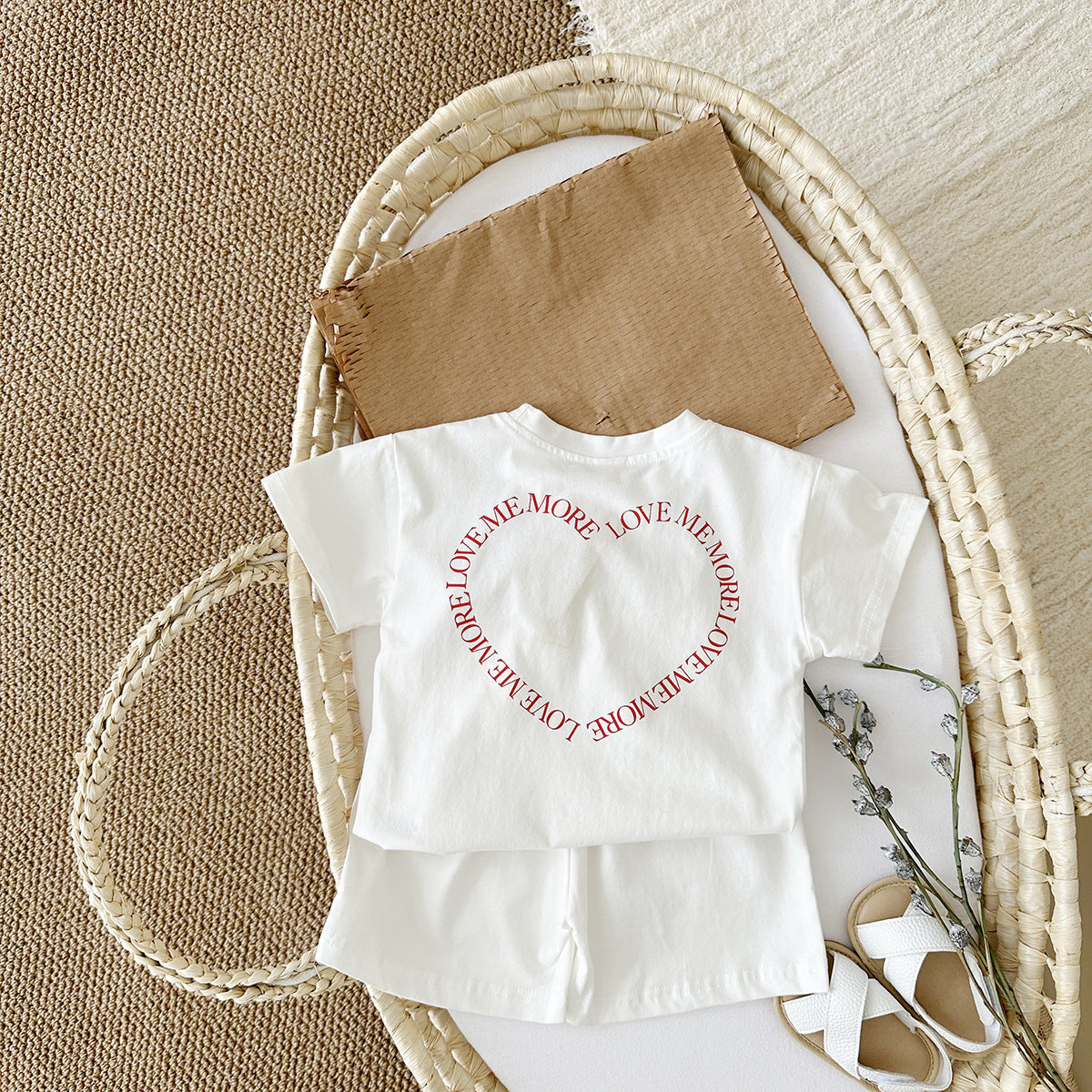 Heart Print Two-piece Set