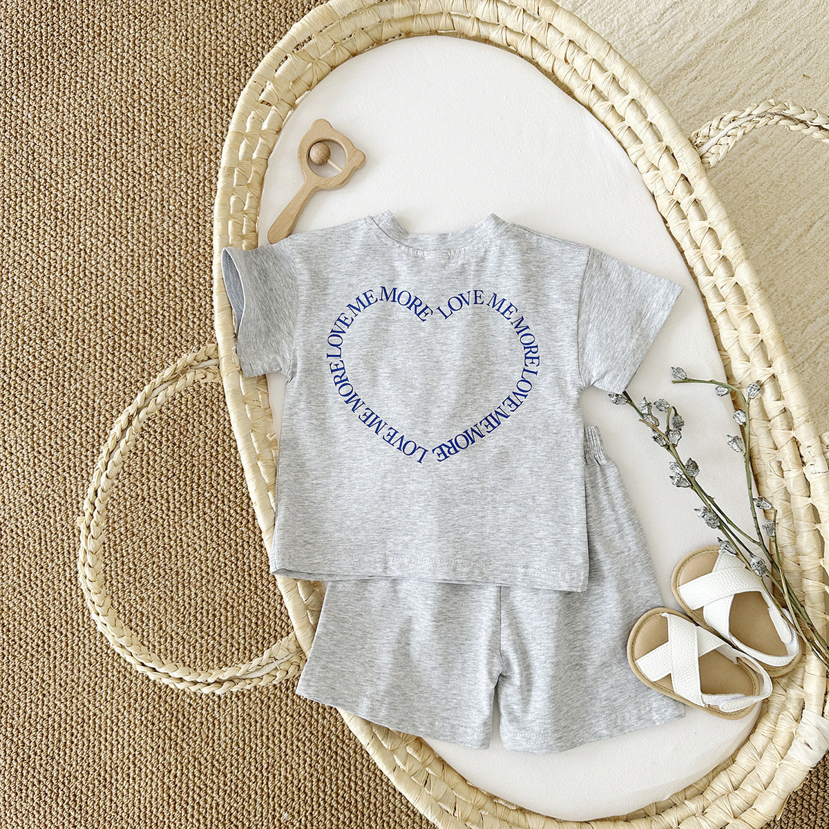 Heart Print Two-piece Set